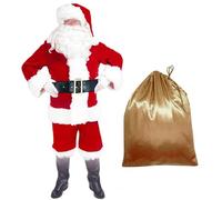 EOZY - Disfraz de Papá Noel para adulto, disfraz de Papá Noel, disfraz, disfraz completo, color rojo rojo XXXX-Large
