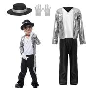 EOZY Michael Jackson - Disfraz de Halloween para niños, disfraz de cosplay, juego de rol, fiesta de carnaval