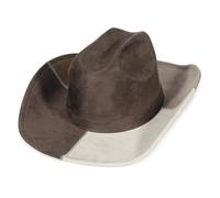 EOZY Sombrero de Vaquero de Ante de Retazos para Hombre y Mujer, de ala Ancha, Sombrero de Vaquera