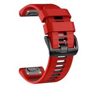 EPANO Correa de reloj de 26 mm para Garmin Fenix 7X Pro/ 7X/ 6X Pro/ 6X/ 5X/ 3, repuesto de silicona QuickFit de 26 mm para Garmin Descent Mk3i 51 mm/Epix Pro 51 mm/TACTIX 7(Red Black)