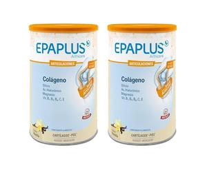 EPAPLUS Articulaciones - Colágeno en Polvo - Pack 2 UNIDADES, 60 días - Vainilla - Con Magnesio, AH y Vit, B1, B2, B6, C y E - 330 g
