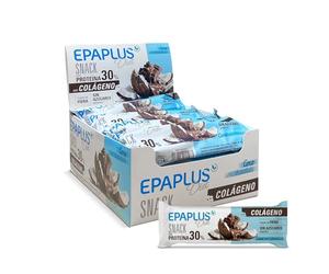 EPAPLUS Diet | Barritas Proteína con Colágeno | 30% Proteínas y 6g Colágeno por Barrita 50g | Sin Azúcares Añadidos | Fuente de Fibra | Snack Saciante | Pack 12 Unidades