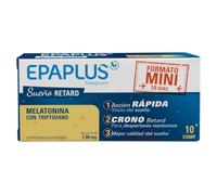 EPAPLUS Melatonina Sueño Retard 1,98 mg Mini 10 Comprimidos | Melatonina de liberación prolongada y rápida con triptófano, magnesio y vitaminas B