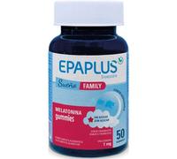 Epaplus Gominolas Sueño Family – 1 mg Melatonina, Vit. B6, Sin Azúcar, Frambuesa – 50 uds