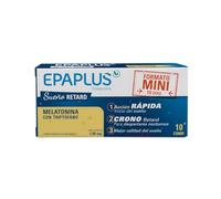 EPAPLUS Sleepcare Melatonina Retard 1,98 mg con Triptófano Mini | Liberación Prolongada 8H con Magnesio, Zinc y Vitaminas B3 y B6 | 10 Comprimidos Formato Práctico para Viaje y Rutina Nocturna