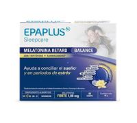 EPAPLUS Sleepcare Melatonina Retard Balance, 60 Comprimidos, con Triptófano + Ashwagandha, Ayuda a Conciliar El Sueño y en Periodos de Estrés, Liberación Prolongada