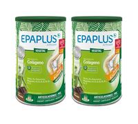 EPAPLUS VEGETAL - Pack 2 Unidades de Colágeno en Polvo para 60 días - Chocolate - VEGANO - Con Silicio, AH, Magnesio y Vitaminas