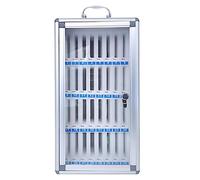EPASHA Caja de Seguridad for teléfono, de Pared, con Cerradura, Compartimentos Blandos y asa, Ideal for escuelas, fábricas y exámenes (tamaño: 32)