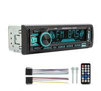 ePathChina Audio para coche Bluetooth Single DIN, radio FM/AM de 12 V, pantalla LCD VA, reproductor de MP3 para coche con manos libres, USB dual, asistente de voz y control de aplicación, compatible