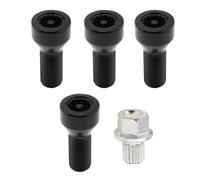ePathChina Juego de 5 tuercas de rueda 36136786191 M14 x 1,25 mm para BMW Mini, I3 I8 M2 M4 F80 X2 X4 X6 con llave maestra, cerraduras antirrobo negras de perno de rueda