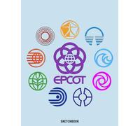 EPCOT Retro Logos Sketchbook: 110 pages, 8.5x11 Blank Pages, White paper, Sketch, Doodle and Draw, for Kids, Boys, Girls, Teens Who Wants to Learn How to Draw