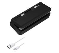 Epdpekc Mini Sellador de Bolsas, Cargador USB, Sellador TéRmico de Bolsas de Patatas Fritas, Sellador TéRmico, Resellado Bolsas PláStico para Refrigerios, Sellado TéRmico y Cortador Negro