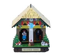 Epdpekc Sunny Rainy Box TermóMetro Preciso para Interiores, BaróMetro para el Hogar, HigróMetro para el Hogar, Reloj Colgante de PláStico para Mujer