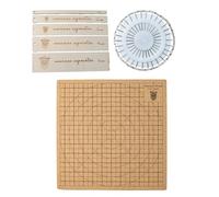 Epdpekc Tablero de Macramé con Alfileres, Tablero de Proyecto de Macramé de Doble Cara con Rejillas, Tablero de Hecho una Mano de 12 Pulgadas con Instrucciones