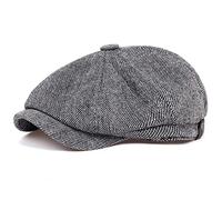 EPERDE Gorros de periódicos para hombre, diseño de espiga vintage, octágono, para mujer, estilo casual, a rayas, Gatsby, sombrero plano