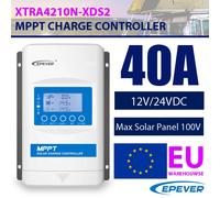 EPEVER 40A MPPT Controlador de carga solar Sistema de 12 V/24 V Identificación automática Panel fotovoltaico máximo Entrada de 100 V XTRA4210N-XDS2 XTRA4210N-XDS2