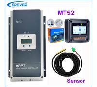EPEVER 50A 60A 80A 100A 48V 24V 12V Controlador de cargador solar MPPT con medidor MT52 Tracer10420AN Tracer6420AN Tracer5420AN 5415AN With MT52 Sensor