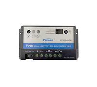 EPEVER EPIPDB-COM Regulador de Carga Solar PWM 10A 12/24V para 2 Baterías | Gestión de 2 baterías | Distribución de carga 0-100% | Sealed, Gel y Flooded | Compatible con MT1 | Interfaz RJ45