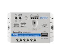 EPEVER LS1012EU Regulador de Carga Solar PWM 10A 12V con USB | PWM 10A | 12V | Carga de 3 etapas | Sealed, Gel y Flooded | USB 5VDC/1.2A | Indicadores LED | IP30