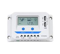 EPEVER VS1024AU Regulador de Carga Solar PWM 10A 12/24V con LCD | 12/24V Auto | max PV. 50V | Pantalla LCD | 2 puertos USB | Sealed, Gel y Flooded | Control de carga programable | IP30