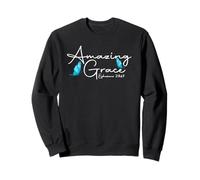 Eph. 2:8-9 Amazing Grace Butterfly Graphics Sudadera