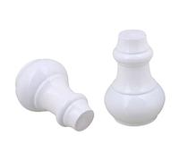 EPHASI 4 piezas patas de muebles de madera maciza 12x6x3.5 cm en forma de botella de madera blanca sofá cama armario patas con hierro hoja muebles DIY