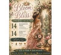Ephemera Cut and Collage - Bloom & Bliss: 14 Coordinated Fussy-Cut Pages & 14 Matching Backgrounds for Junk Journals, Scrapbooking & Creative Journaling.