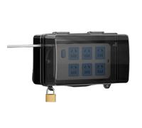 EpheyFIF 1 caja eléctrica para exteriores de gran capacidad con 4/8 agujeros de salida, caja de cable de extensión con bloqueo, resistente a la lluvia, resistente a la intemperie