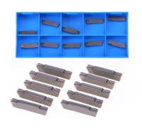 EpheyFIF 10 cuchillas de carburo LDA MGMN200G para ranurar y cortar herramientas de torno, adecuadas para procesamiento de acero y hierro fundido