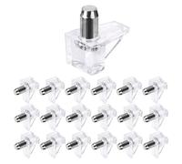 EpheyFIF 50 soportes transparentes de plástico de 5 mm para muebles, soporte interior de muebles, soporte central de vidrio