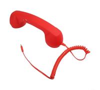 EpheyFIF Auricular retro para teléfono con conexión con cable tipo C, receptor ergonómico de estilo fijo apto para llamadas móviles, accesorio de escritorio ABS de audio transparente, multicolor