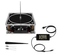 EpheyFIF Caja de música con altavoz Tesla Coil - Sonido de arco eléctrico avanzado, compatible con Bluetooth, diseño acrílico elegante, educativo y decorativo, experiencia auditiva única, negro y