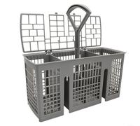 EpheyFIF Cesta de cubiertos para Bosch, para Siemens, para lavavajillas Bauknecht, soporte de utensilios de repuesto resistente, bandeja organizadora ajustable para lavavajillas con diseño