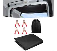 EpheyFIF Cubierta de toldo para puerta trasera de granero para Nissan NV200/Mercedes Sprinter/Ford para Transit - Oxford 210D, impermeable, resistente al viento, 4 clips, color negro, ajuste