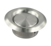 EpheyFIF Cubierta de ventilación ajustable de acero inoxidable, rejilla redonda 304, apta para conducto de techo montado en la pared, válvula de admisión de ventilador de baño, cocina, 125 mm, plata