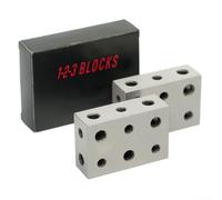 EpheyFIF Juego de 1-2-3 bloques de configuración de acero a juego, 11 agujeros 5/16-18 roscados precisos, herramienta de diseño de maquinista para carpintería de metal, 1 x 2 x 3 pulgadas