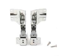 EpheyFIF Juego de bisagras de puerta integradas, para Hettich 5.0 41.5, par izquierdo y derecho, piezas de repuesto de metal para refrigerador, congelador, plateado, 22 x 5.5 cm