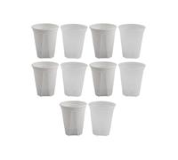 EpheyFIF Macetas de jardín de plástico con riego automático, paquete de 10 unidades con drenaje y diseño moderno