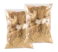 EpheyFIF Material mixto de anidación para pájaros | Mezcla natural de seda de yute, algodón y rafia | Suave, sin polvo y fácil de limpiar | Perfecto para periquitos, loros, pinzones y canarios