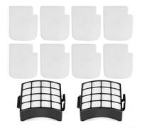 EpheyFIF Paquete de 8 filtros de vacío con 2 fieltros, apto para Shark AZ3002 AZ3000 Stratos Pet Pro, piezas de repuesto para tecnología de envoltura de cabello, blanco (A)