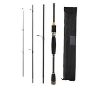 EpheyFIF Señuelo de viaje de longitud encogida, caña de pescar, antiviento cruzado, antibobinado, fibra de carbono, bagre, agarre de boca de caballo