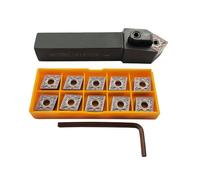 EpheyFIF Soporte para herramientas de torneado MCSNL1616H12 con 10 insertos CNMG120408 para piezas de acero
