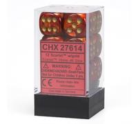 EPHIIONIY 16mm d6 Bloque de Dados: Escarabajo Escarlata/Oro