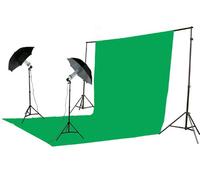 ePhoto 800 W vídeo Fotografía reflectores y Fondo de Croma Muslins Fondo Sistema de Apoyo Kit con Funda byk151020sv