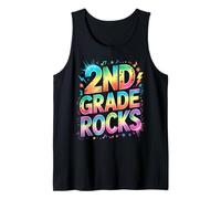 Epic 2ND Grade Rocks Last Day Tiny Humans Teacher Sign My Camiseta sin Mangas