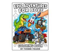 Epic Adventures for Boys Coloring Book: 50 Big Coloring Pages of Dinosaurs, Trucks, Pirates, Space & Knights
