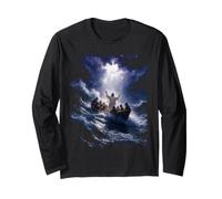 Epic Bible Story Christian Graphic - Jesus Calming The Storm Manga Larga