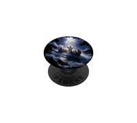 Epic Bible Story Christian Graphic - Jesus Calming The Storm PopSockets PopGrip Adhesivo