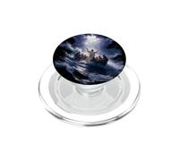 Epic Bible Story Christian Graphic - Jesus Calming The Storm PopSockets PopGrip para MagSafe