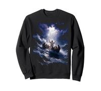 Epic Bible Story Christian Graphic - Jesus Calming The Storm Sudadera